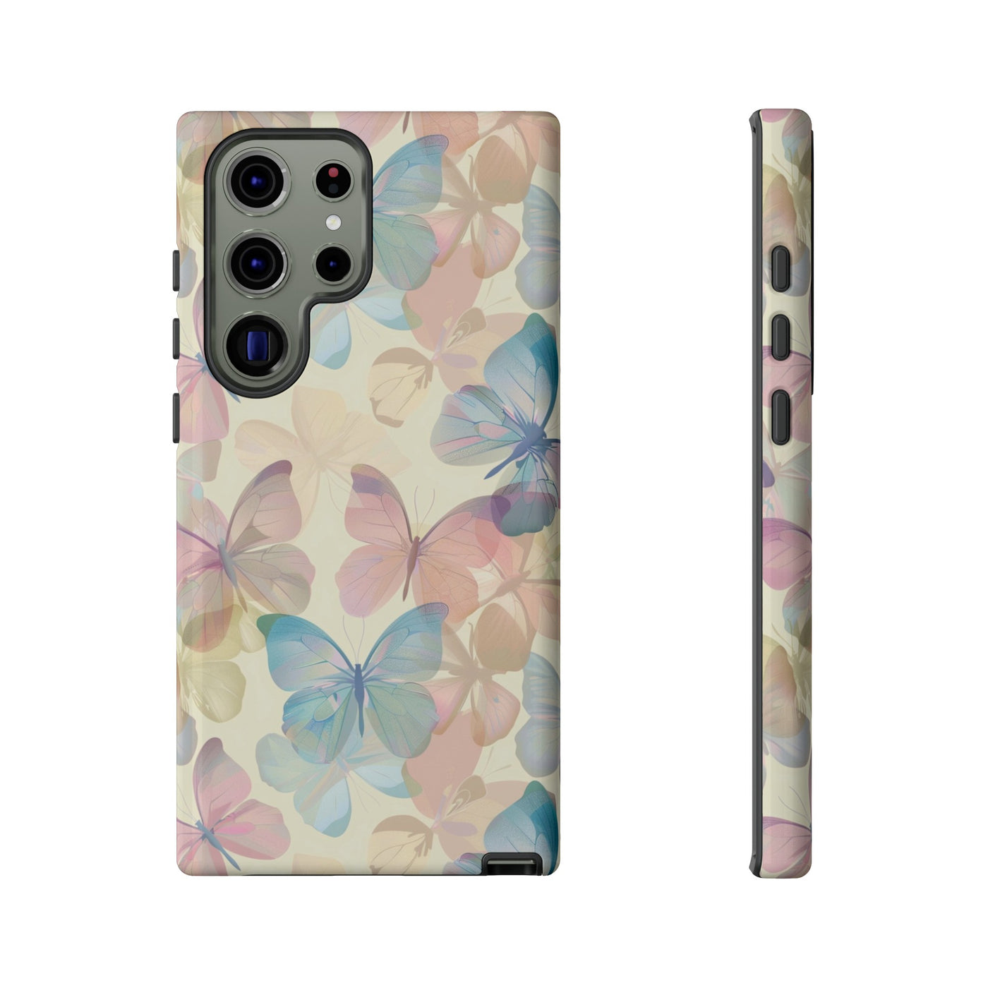 Cute Samsung Case | Cool Iphone Case | Summer Pastel Butterflies, Samsung S24, S23, S22, S21, IPhone 15 Case | Iphone 14 Case, Iphone 13 Case