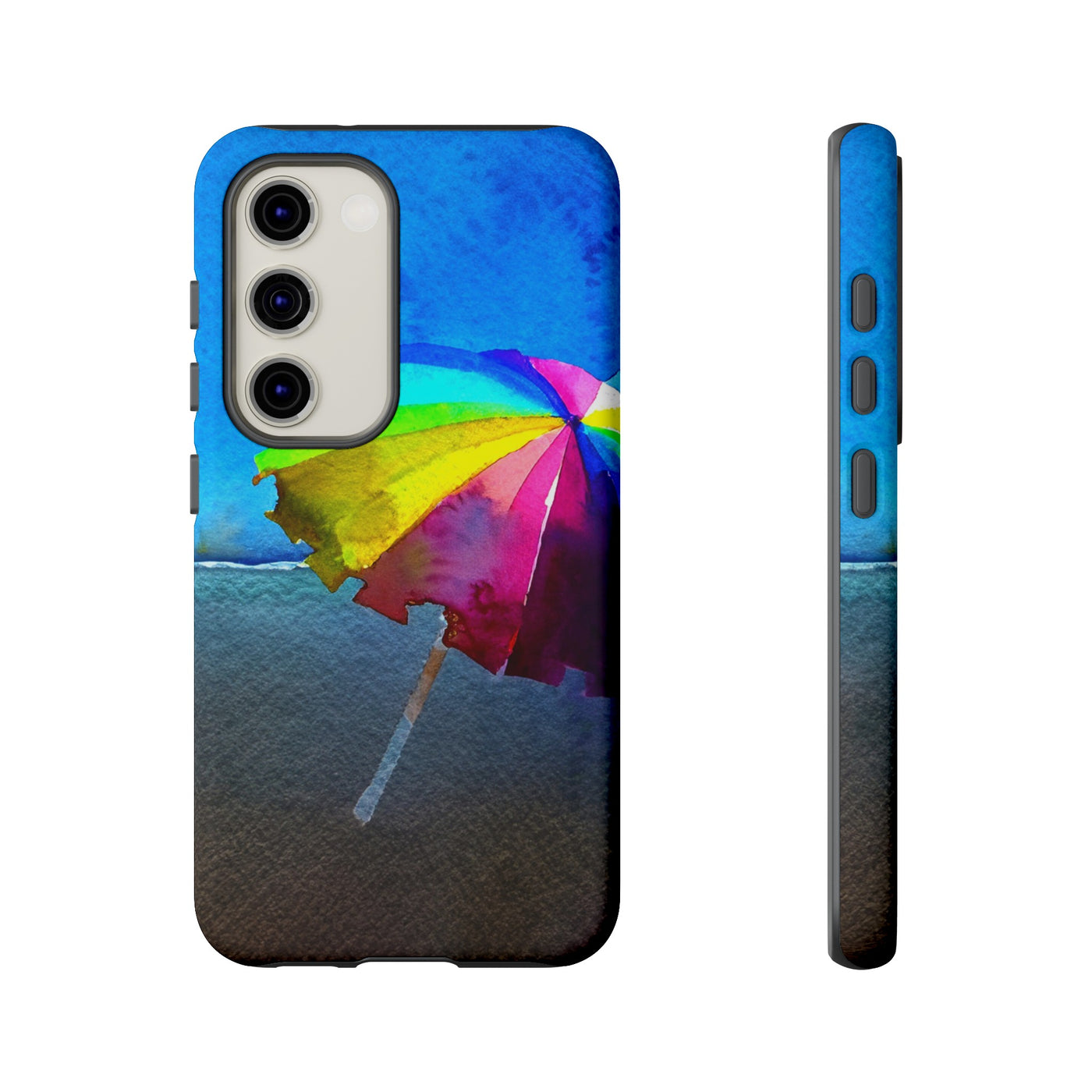 Cute Samsung Case | Cool Iphone Case | Summer Colorful Beach Parasol, Samsung S24, S23, S22, S21, IPhone 15 Case | Iphone 14 Case, Iphone 13 Case