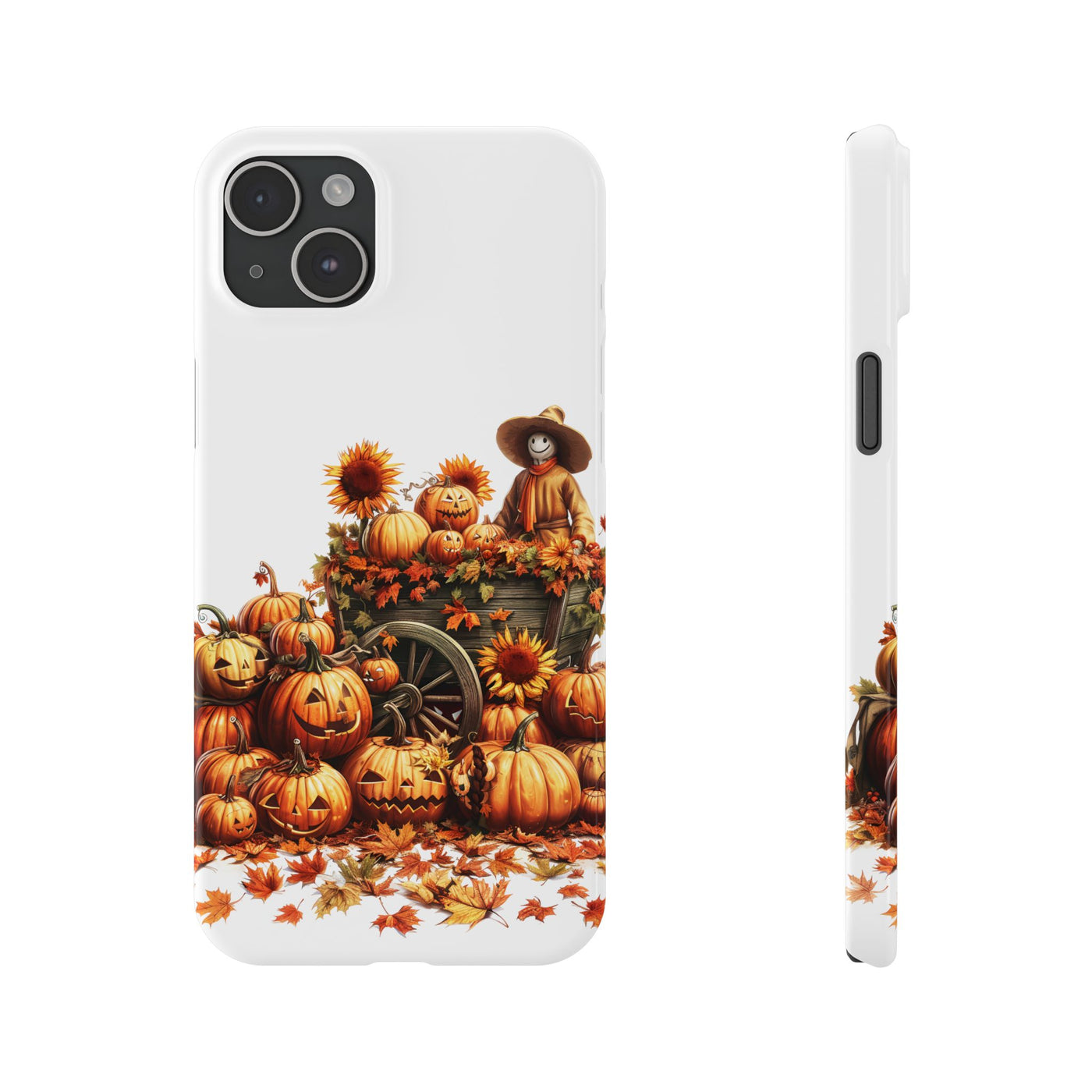 Slim Fall Leaves Scarecrow Slim Cute Phone Cases for Iphone  | iPhone 15 Case | iPhone 15 Pro Max Case, Iphone 14, Iphone 14 Pro Max, Iphone 13