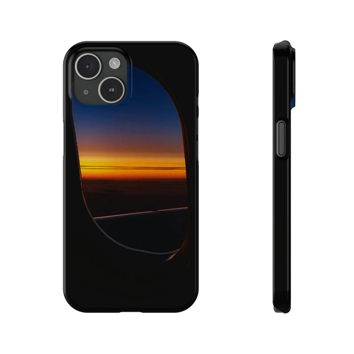 Slim Cute Phone Cases for Iphone - | iPhone 15 Case | iPhone 15 Pro Max Case, Iphone 14 Case, Iphone 14 Pro Max, Iphone 13, Airplane Window Sunset - Studio40ParkLane
