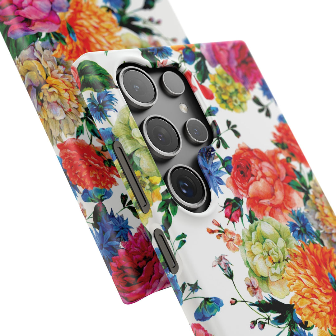 Sleek Snap Colorful Flowers Cute Phone Case for iPhone 16 15 14 13 12 11 X Xs Max Xr Pro Plus Samsung Galaxy S24 S23 S22 S21 S20 Note Ultra