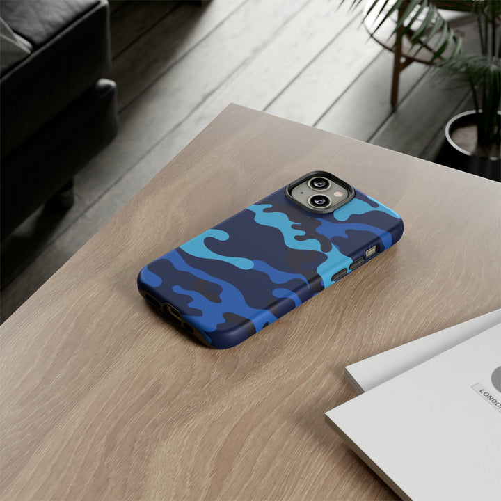 Cool Phone Case | Blue Camouflage, For iPhone 15 Case | iPhone 15 Pro Case, Iphone 14 Case, Iphone 14 Pro Max Case, Protective Iphone Case - Studio40ParkLane