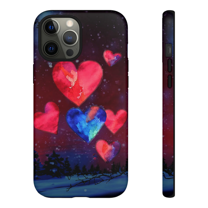 Cute IPhone Case | Rising Heart Love Night, iPhone 15 Case | iPhone 15 Pro Case, Iphone 14 Case, Iphone 14 Pro Max Case, Iphone 13 Case - Studio40ParkLane