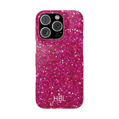 Personalized Slim Muted Pink Faux Play on Glitter Effect Cute Phone Cases for Iphone 16 Pro Max | iPhone 15 Case | iPhone 15 Pro Max Case, Iphone 14, Iphone 14 Pro Max, Iphone 13 12 11 8 7