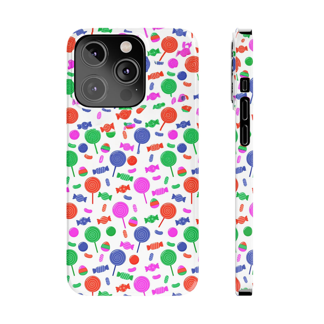 Slim Cute Phone Cases for Iphone - | iPhone 15 Case | iPhone 15 Pro Max Case, Iphone 14 Case, Iphone 14 Pro Max, Iphone 13, Summer Lollipops Red - Studio40ParkLane