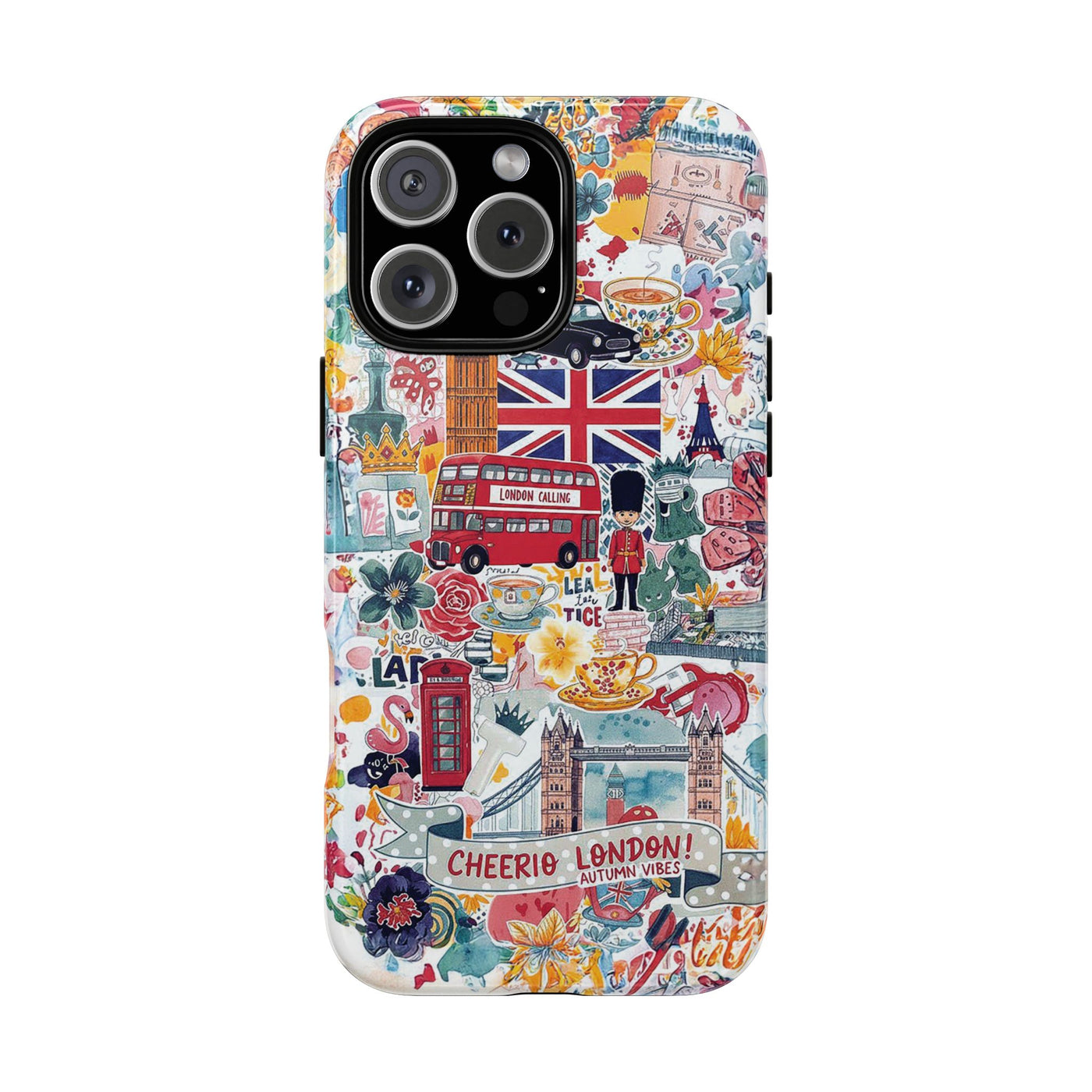 London England Coquette Collage Tough Premium Phone Case - For iPhone 17 Pro Max iPhone 16 Pro iPhone 15 Iphone 14 Plus 13 Pro 12 11 10 XR - Studio40ParkLane