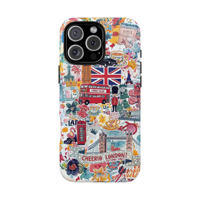 London England Coquette Collage Tough Premium Phone Case - For iPhone 17 Pro Max iPhone 16 Pro iPhone 15 Iphone 14 Plus 13 Pro 12 11 10 XR - Studio40ParkLane