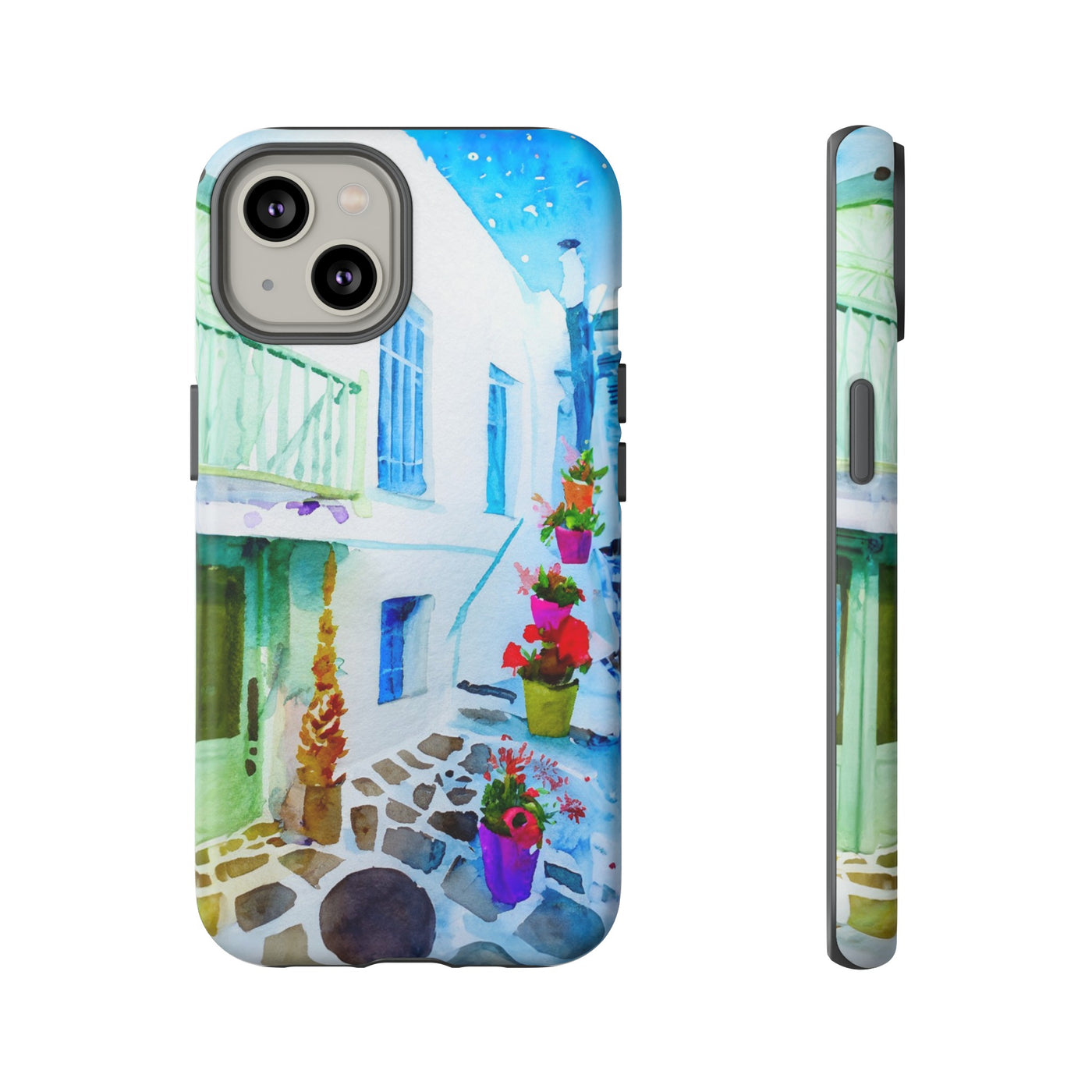 Impact Resistant, Greece House, Cute Phone Cases for Samsung S24, S23, S22, S21, IPhone 15 pro Iphone 14 pro Iphone 13 IPhone 12 Iphone 11