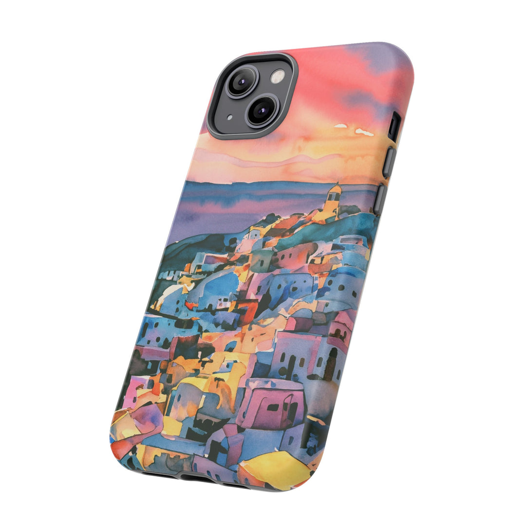 Impact Resistant, Greek Sunset, Cute Phone Cases for Samsung S24, S23, S22, S21, IPhone 15 pro Iphone 14 pro Iphone 13 IPhone 12 Iphone 11 - Studio40ParkLane