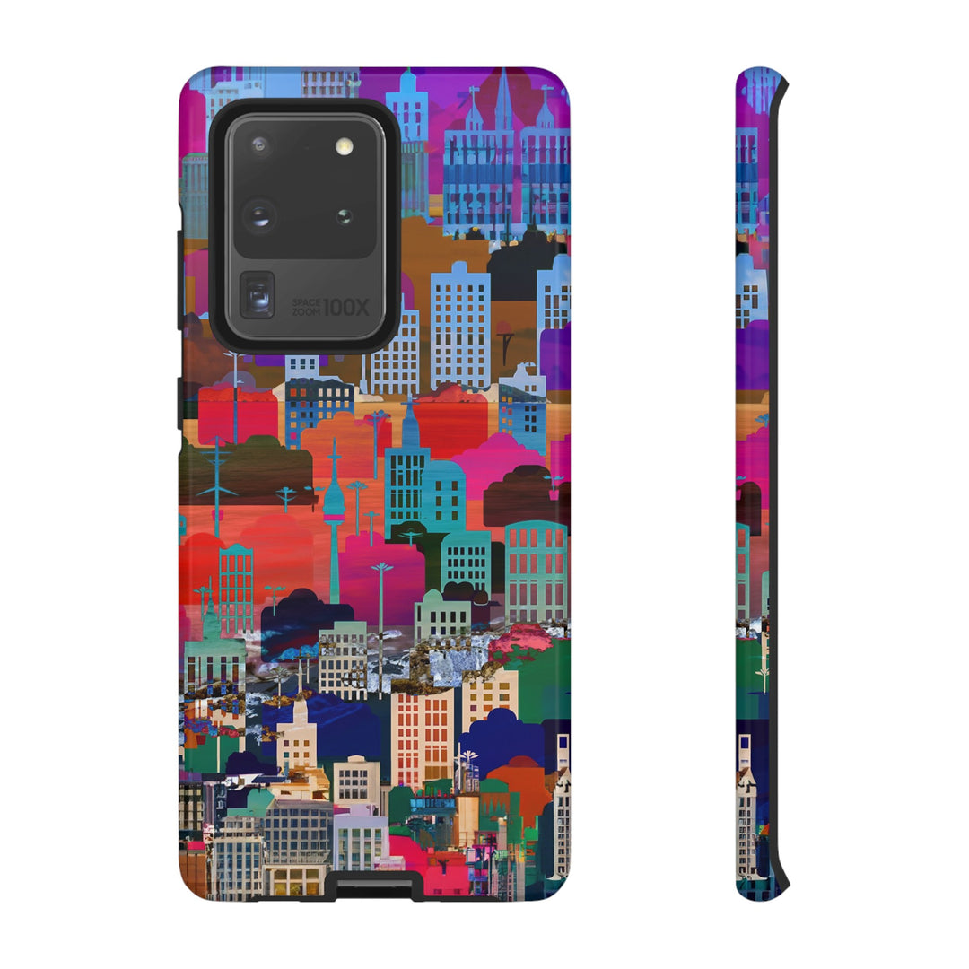 Cute Samsung Case | Cool Iphone Case | Summer City Skyline, Samsung S24, S23, S22, S21, IPhone 15 Case | Iphone 14 Case, Iphone 13 Case - Studio40ParkLane