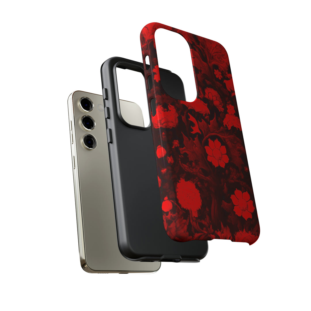 Cute Samsung Phone Case | Aesthetic Samsung Phone Case | Galaxy S23, S22, S21, S20 | Red Flowers, Protective Phone Case - Studio40ParkLane