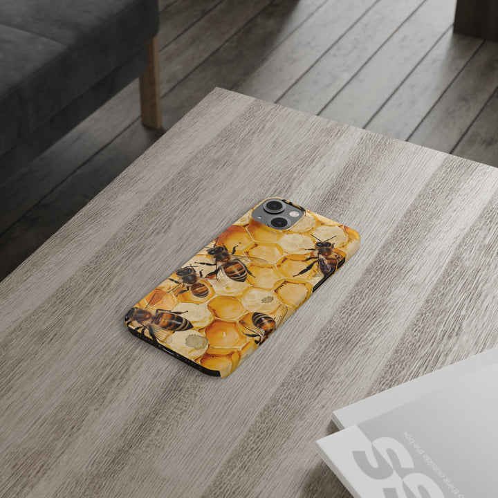 Slim Cute Phone Cases for Iphone - | iPhone 15 Case | iPhone 15 Pro Max Case, Iphone 14 Case, Iphone 14 Pro Max, Iphone 13, Summer Honey Bees - Studio40ParkLane