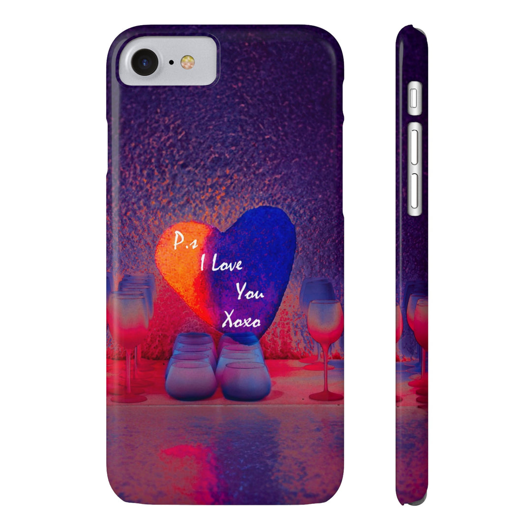 Slim Cute Phone Cases for Iphone - | iPhone 15 Case | iPhone 15 Pro Max Case, Iphone 14 Case, Iphone 14 Pro Max, Iphone 13, PS I Love You Heart - Studio40ParkLane
