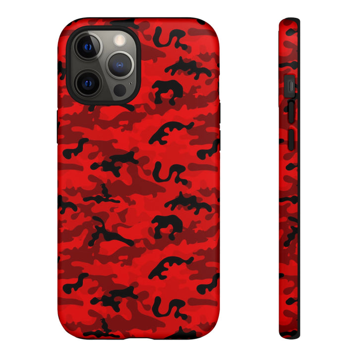 Impact Resistant, Red Camo Camouflage, Cute Phone Cases for Samsung S24, S23, S22, S21, IPhone 15 pro Iphone 14 pro Iphone 13 IPhone 12 Iphone 11 - Studio40ParkLane