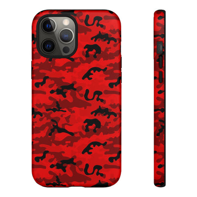 Impact Resistant, Red Camo Camouflage, Cute Phone Cases for Samsung S24, S23, S22, S21, IPhone 15 pro Iphone 14 pro Iphone 13 IPhone 12 Iphone 11