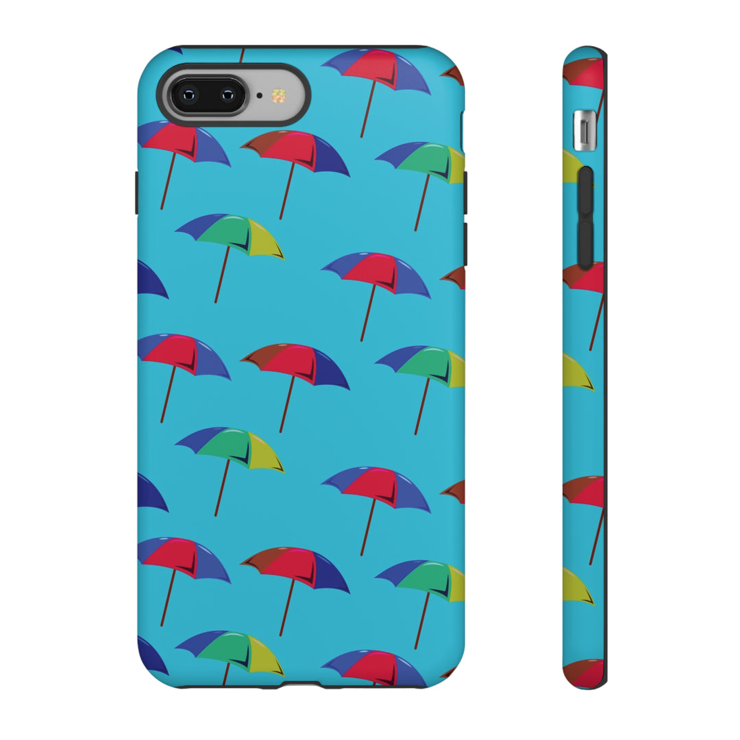 Cute IPhone Case | Colorful Beach Parasols Blue, iPhone 15 Case | iPhone 15 Pro Case, Iphone 14 Case, Iphone 14 Pro Max Case, Protective Iphone Case - Studio40ParkLane