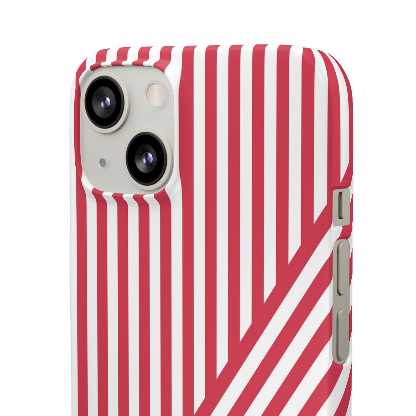 Aesthetic Winterberry Red Stripes Cute Phone Case Sleek Snap - For iPhone 17 Pro Max iPhone 16 Pro iPhone 15 Iphone 14 Plus 13 Pro 12 11 10 Gift - Studio40ParkLane