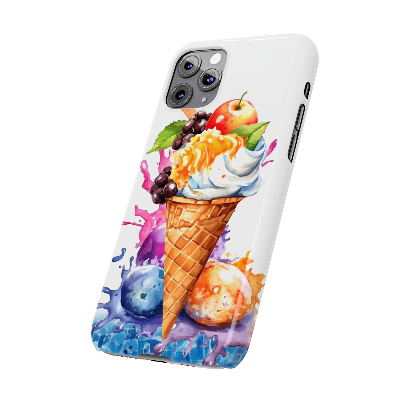 Summer Ice Cream Cone Slim Cute Phone Cases for Iphone  | iPhone 15 Case | iPhone 15 Pro Max Case, Iphone 14, Iphone 14 Pro Max, Iphone 13