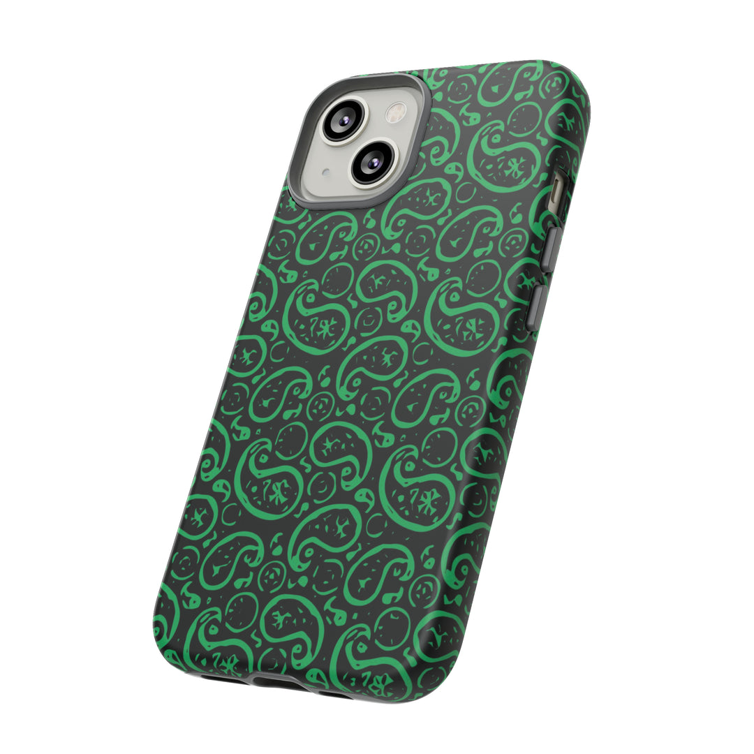Cute IPhone Case | iPhone 15 Case | iPhone 15 Pro Max Case, Iphone 14 Case, Iphone 14 Pro Max Case IPhone Case for Art Lovers, Paisley Green - Studio40ParkLane