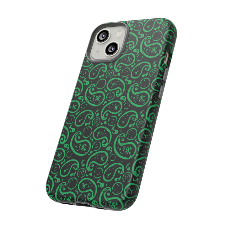 Cute IPhone Case | iPhone 15 Case | iPhone 15 Pro Max Case, Iphone 14 Case, Iphone 14 Pro Max Case IPhone Case for Art Lovers, Paisley Green - Studio40ParkLane