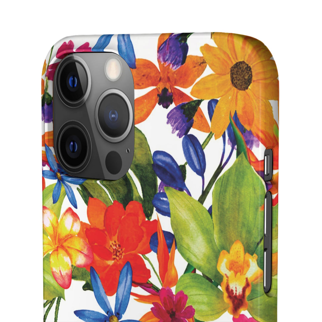 Sleek Snap Colorful Flowers Cute Phone Case for iPhone 16 15 14 13 12 11 X Xs Max Xr Pro Plus Samsung Galaxy S24 S23 S22 S21 S20 Note Ultra