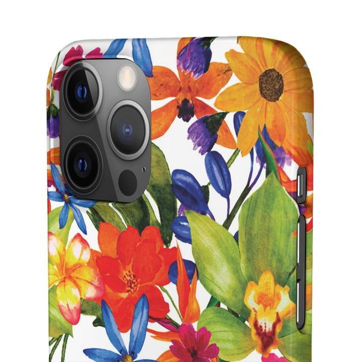 Sleek Snap Colorful Flowers Cute Phone Case for iPhone 16 15 14 13 12 11 X Xs Max Xr Pro Plus Samsung Galaxy S24 S23 S22 S21 S20 Note Ultra