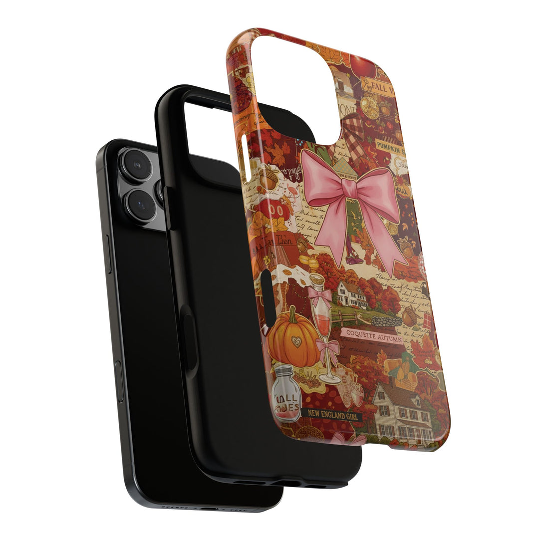 New England Fall Coquette Collage Tough Premium Phone Case - For iPhone 16 Pro Max iPhone 15 Pro iPhone Iphone 14 Plus 13 Pro 12 11 10 XR XS