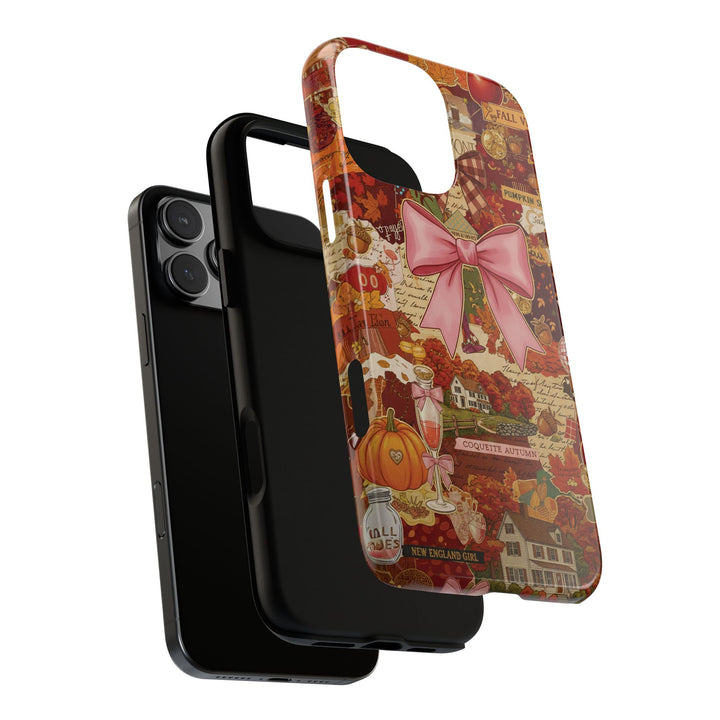 New England Fall Coquette Collage Tough Premium Phone Case - For iPhone 16 Pro Max iPhone 15 Pro iPhone Iphone 14 Plus 13 Pro 12 11 10 XR XS