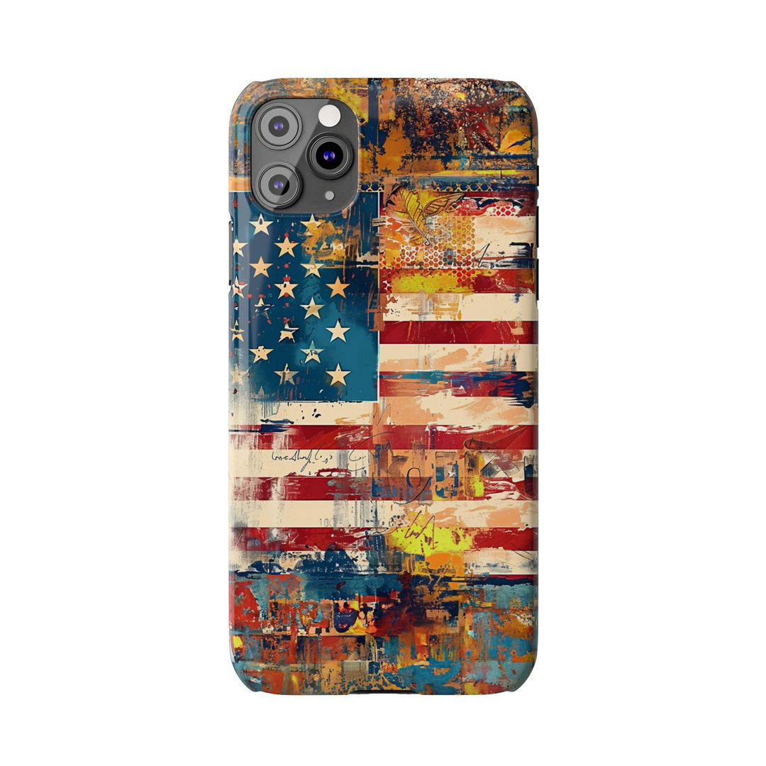 Slim Cute Phone Cases for Iphone | iPhone 15 Case | iPhone 15 Pro Max Case, Iphone 14, Iphone 14 Pro Max, Iphone 13, US Flag Abstract - Studio40ParkLane