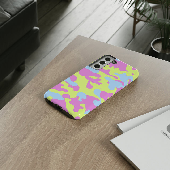 Cute Phone Case | Aesthetic Phone Cases| for Galaxy S23, S22, S21, S20 | Blue Pink Camouflage, Protective Phone Case - Studio40ParkLane