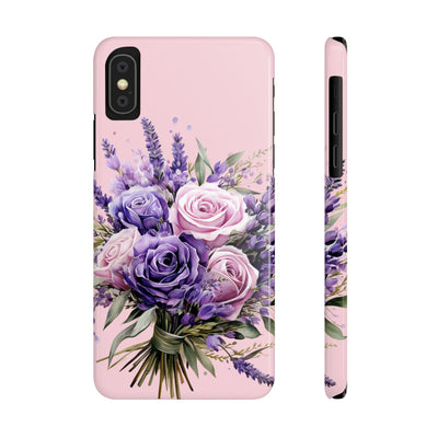 Slim Lavender Bouquet Flowers Cute Phone Cases for Iphone 16 Pro Max | iPhone 15 Case | iPhone 15 Pro Max Case, Iphone 14, Iphone 14 Pro Max, Iphone 13 12 11 8 7