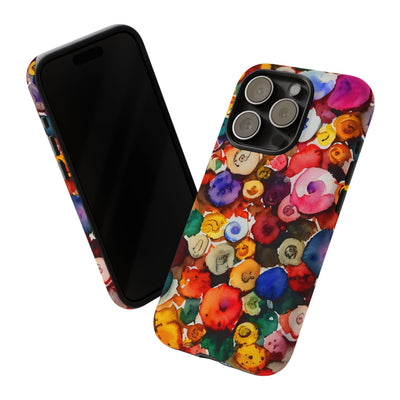 Impact Resistant, Fall Colors Buttons, Cute Phone Cases for Samsung S24, S23, S22, S21, IPhone 15 pro Iphone 14 pro Iphone 13 IPhone 12 Iphone 11