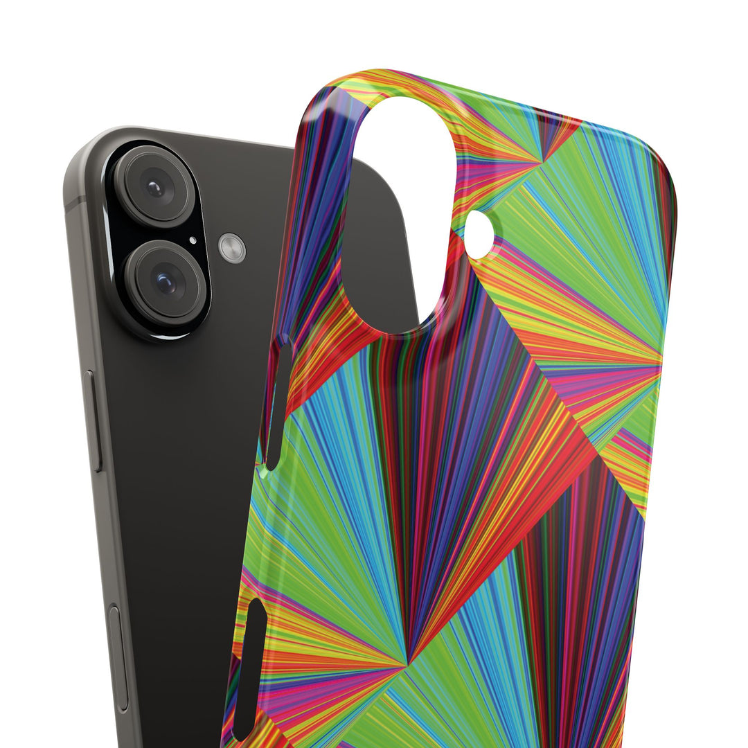 Slim Triangle Kaleidoscope Colors Gift for Her Cute Phone Cases for Iphone 16 Case | iPhone 15 Case | iPhone 15 Pro Max Case, Iphone 14, Iphone 14 Pro Max, Iphone 13, 12, 11, 10, 8,7 - Studio40ParkLane
