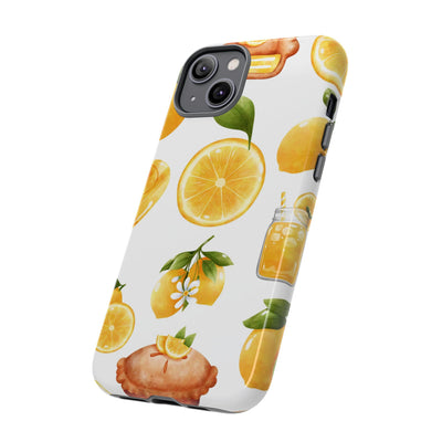 Impact Resistant, Lemon Fruit Pie, Cute Phone Cases for Samsung S24, S23, S22, S21, IPhone 15 pro Iphone 14 pro Iphone 13 IPhone 12 Iphone 11