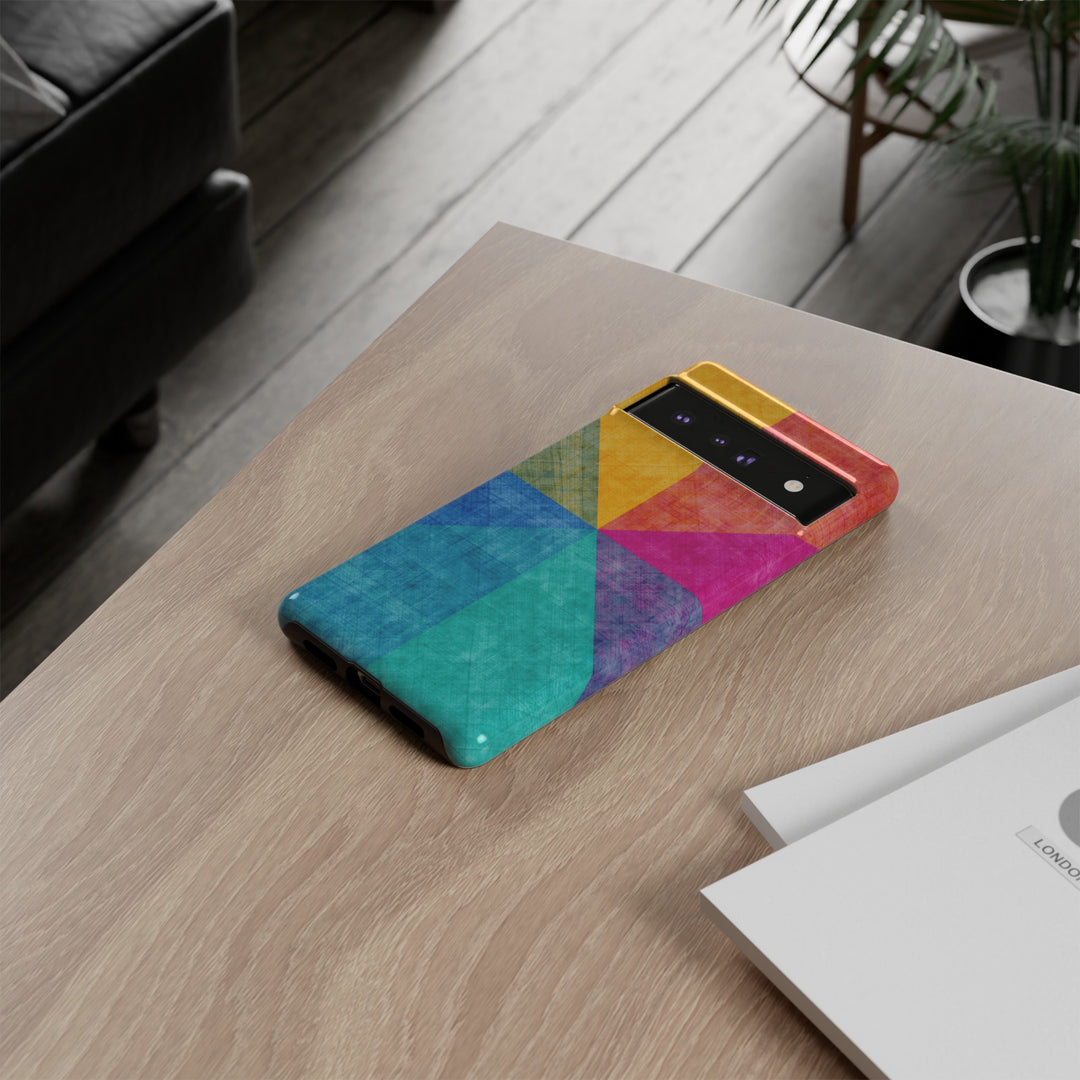 Impact Resistant, Colored Shapes, Cute Phone Cases for Samsung S24, S23, S22, S21, IPhone 15 pro Iphone 14 pro Iphone 13 IPhone 12 Iphone 11 - Studio40ParkLane