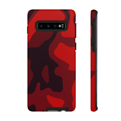 Cute Phone Case | Cool Camouflage Red Black Samsung Phone Case | Galaxy S23 Case, S22 Case, S21, S20 | 2 Layered Case