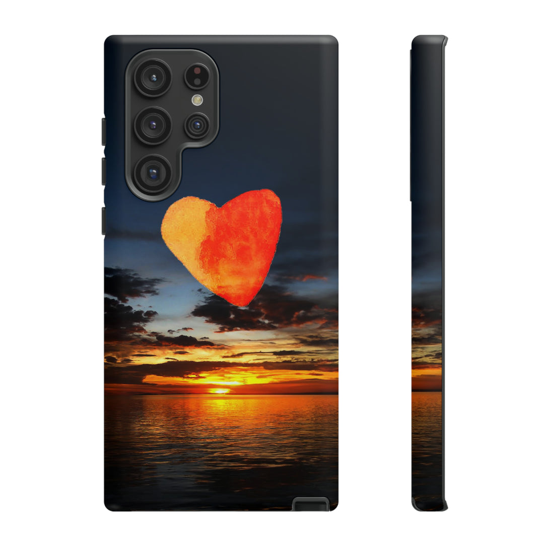 Cute Samsung Phone Case | Aesthetic Samsung Phone Case | Galaxy S23, S22, S21, S20 | Luxury case, Cute Rising Heart Sunset Phone Case - Studio40ParkLane