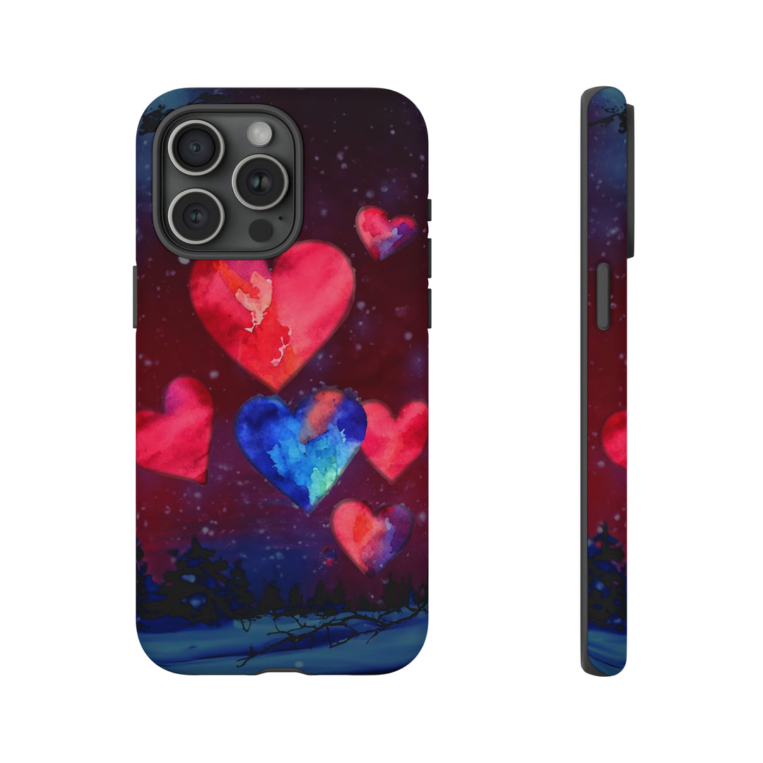 Cute IPhone Case | Rising Heart Love Night, iPhone 15 Case | iPhone 15 Pro Case, Iphone 14 Case, Iphone 14 Pro Max Case, Iphone 13 Case - Studio40ParkLane