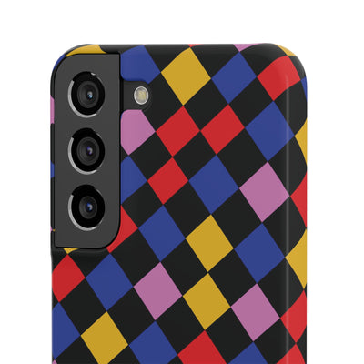 Colorful Checkerboard Cute Phone Case - Sleek Snap - for iPhone 16 15 14 13 12 11 Max Pro Plus Samsung Galaxy S24 S23 S22 S21 S20 Plus Ultra - Studio40ParkLane