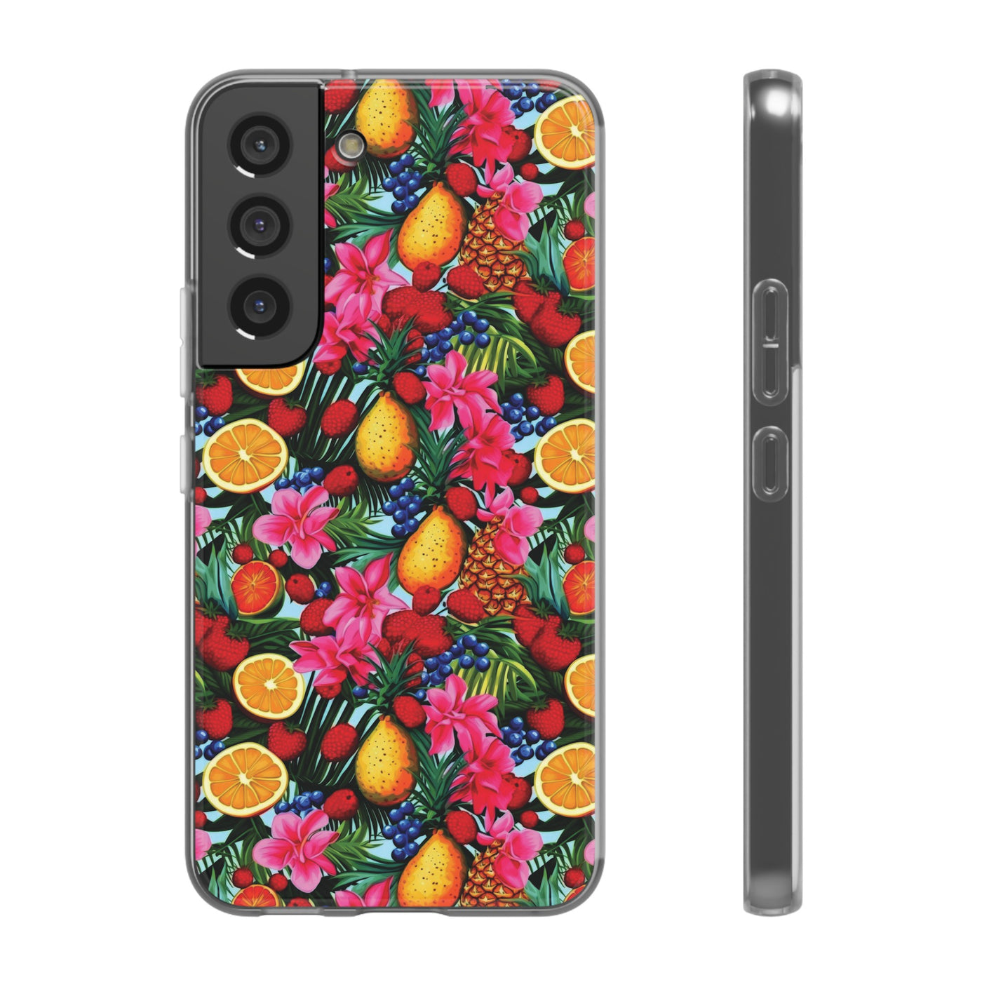 Cute Flexi Phone Cases, For Iphones and Samsung Galaxy Phones, Summer Mixed Fruit, Galaxy S23 Phone Case, Samsung S22 Case, Samsung S21, Iphone 15, Iphone 14, Iphone 13