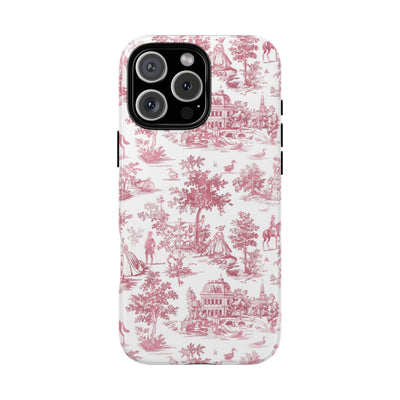 Premium Tough French Toile Gift for Her Cute Phone Cases for Samsung S25, S24, S23, S22, S21 Iphone, 16, 15, 14, 13, 12 Plus Max Pro Ultra - Studio40ParkLane