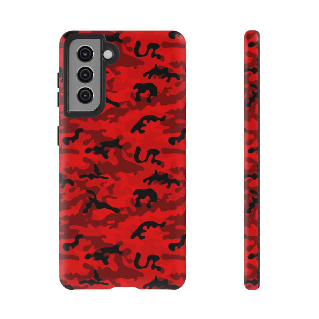 Impact Resistant, Red Camo Camouflage, Cute Phone Cases for Samsung S24, S23, S22, S21, IPhone 15 pro Iphone 14 pro Iphone 13 IPhone 12 Iphone 11 - Studio40ParkLane