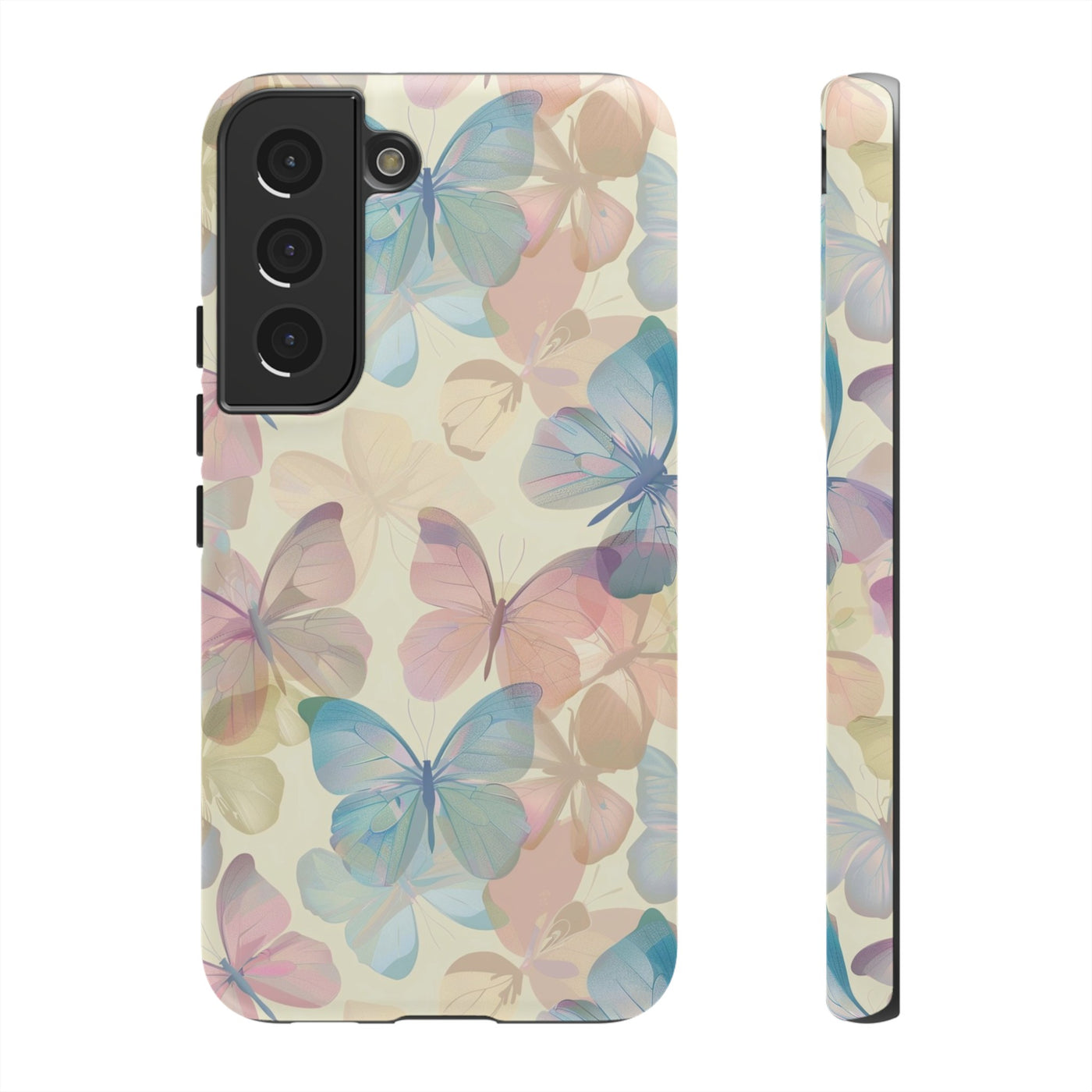 Cute Samsung Case | Cool Iphone Case | Summer Pastel Butterflies, Samsung S24, S23, S22, S21, IPhone 15 Case | Iphone 14 Case, Iphone 13 Case