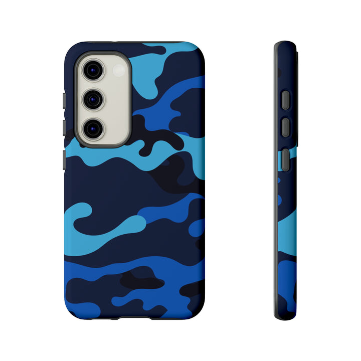 Cute Samsung Phone Case | Aesthetic Samsung Phone Case | Galaxy S23, S22, S21, S20 | Blue Camouflage, Protective Phone Case - Studio40ParkLane