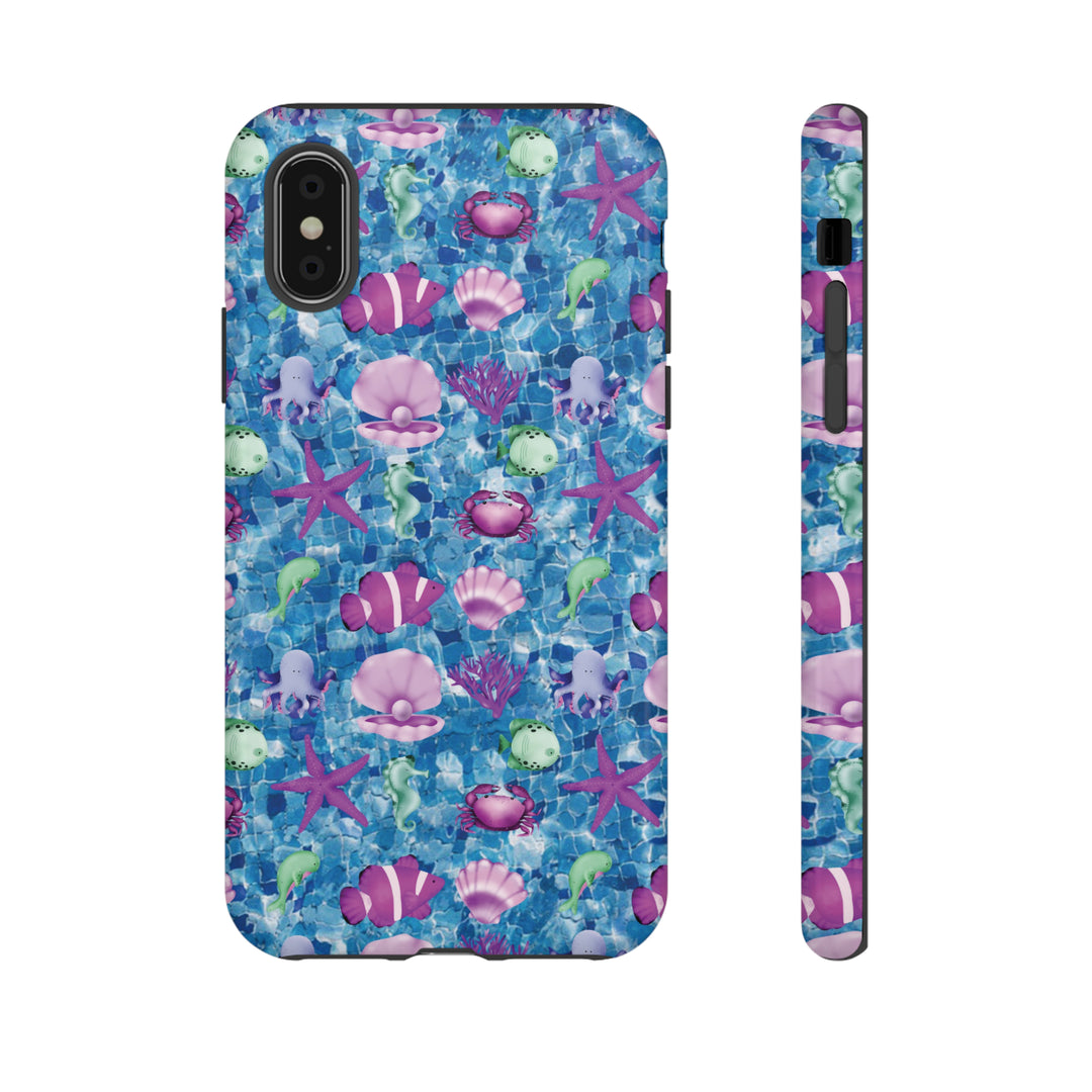 Cute IPhone Case | Blue Pink Under The Sea, iPhone 15 Case | iPhone 15 Pro Case, Iphone 14 Case, Iphone 14 Pro Max Case, Protective Iphone Case - Studio40ParkLane