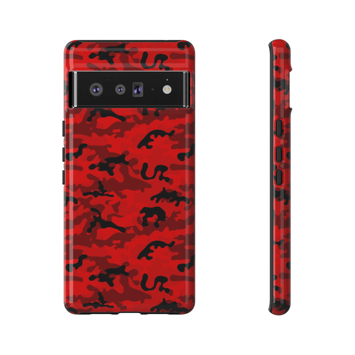 Impact Resistant, Red Camo Camouflage, Cute Phone Cases for Samsung S24, S23, S22, S21, IPhone 15 pro Iphone 14 pro Iphone 13 IPhone 12 Iphone 11 - Studio40ParkLane