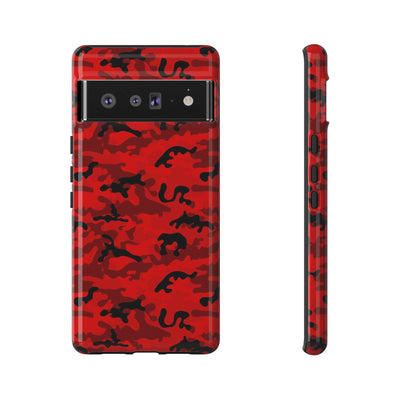 Impact Resistant, Red Camo Camouflage, Cute Phone Cases for Samsung S24, S23, S22, S21, IPhone 15 pro Iphone 14 pro Iphone 13 IPhone 12 Iphone 11