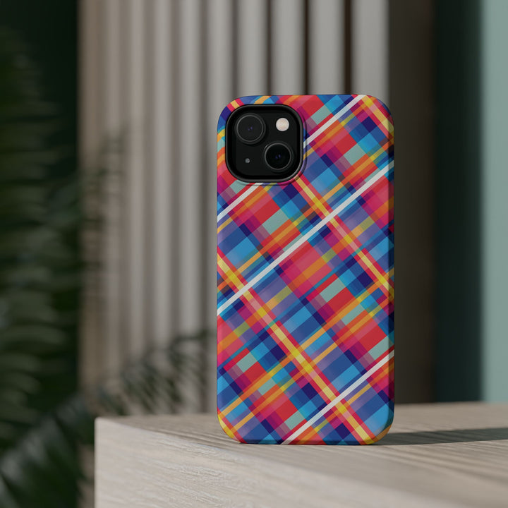 Checkered Plaid Magsafe Gift for Her Cute Phone Case for Iphone, | iPhone 16 | iPhone 15 Pro Max, Iphone 14 Pro Max, 13 12 11 10 9 8 7 - Studio40ParkLane