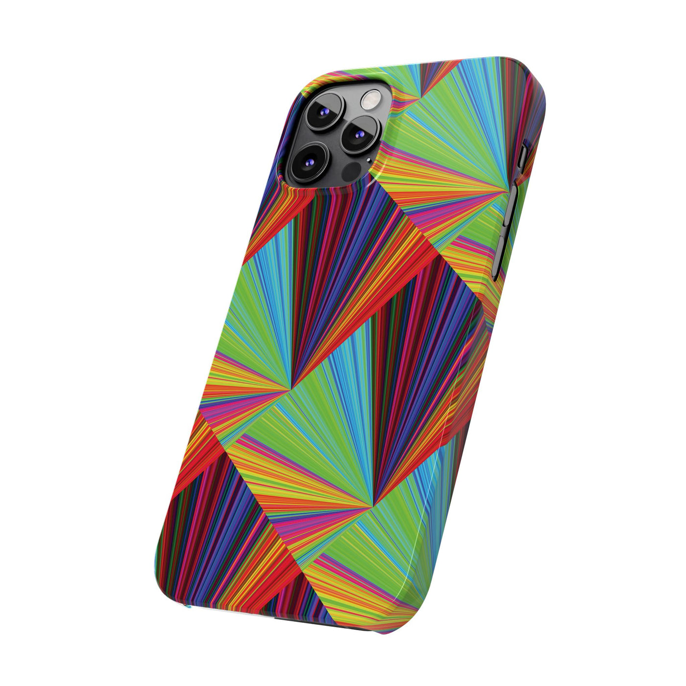 Slim Triangle Kaleidoscope Colors Gift for Her Cute Phone Cases for Iphone 16 Case | iPhone 15 Case | iPhone 15 Pro Max Case, Iphone 14, Iphone 14 Pro Max, Iphone 13, 12, 11, 10, 8,7