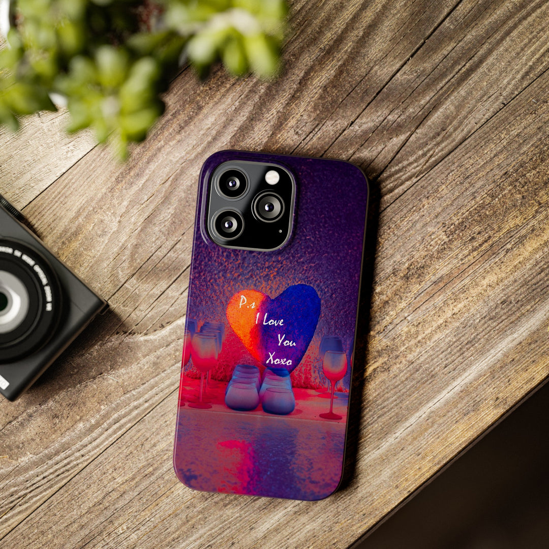 Slim Cute Phone Cases for Iphone - | iPhone 15 Case | iPhone 15 Pro Max Case, Iphone 14 Case, Iphone 14 Pro Max, Iphone 13, PS I Love You Heart - Studio40ParkLane